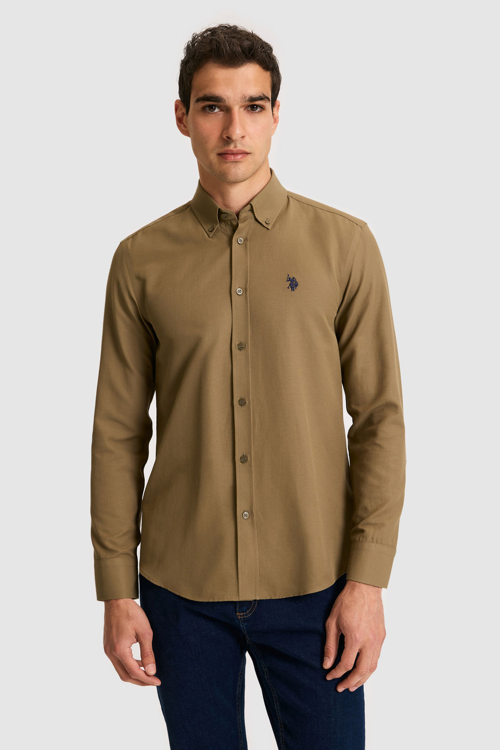 Erkek Haki Uzun Kollu Basic G_mlek - U.s. polo assn фото 3