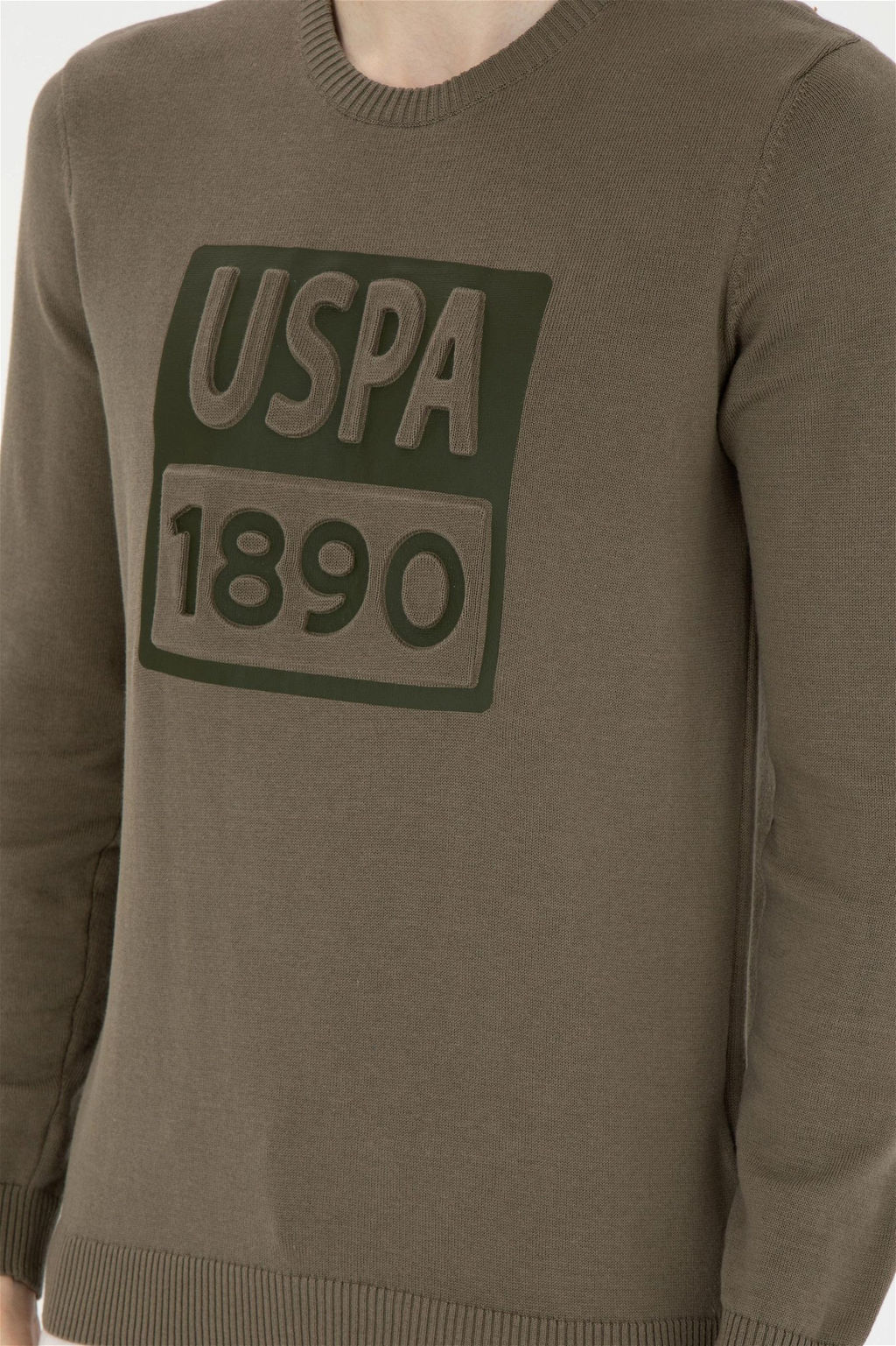 U. S. Polo Assn / Мужской свитер цвета хаки - U.s. polo assn фото 6