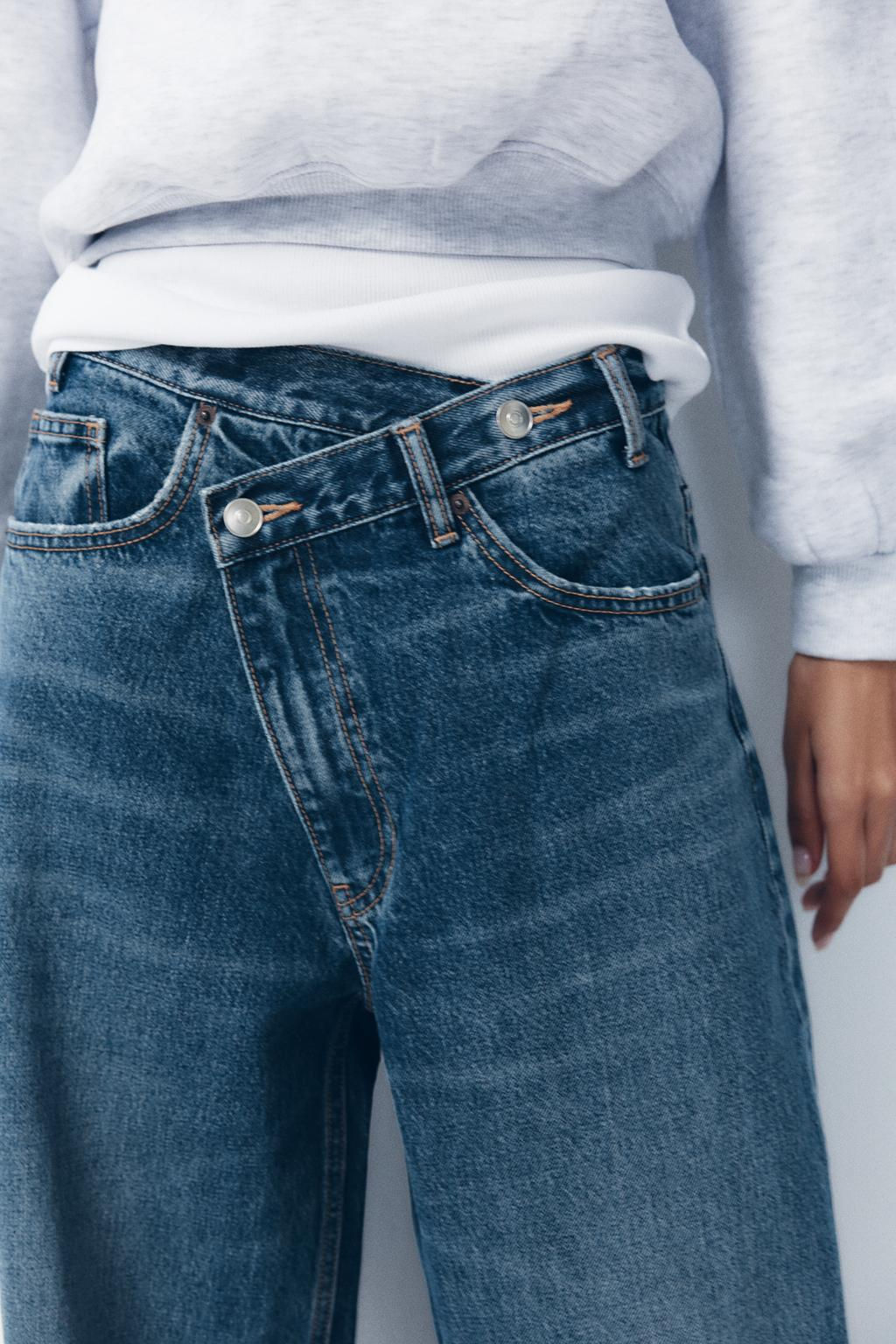 HIGH-WAIST TRF WIDE-LEG JEANS - Zara фото 3