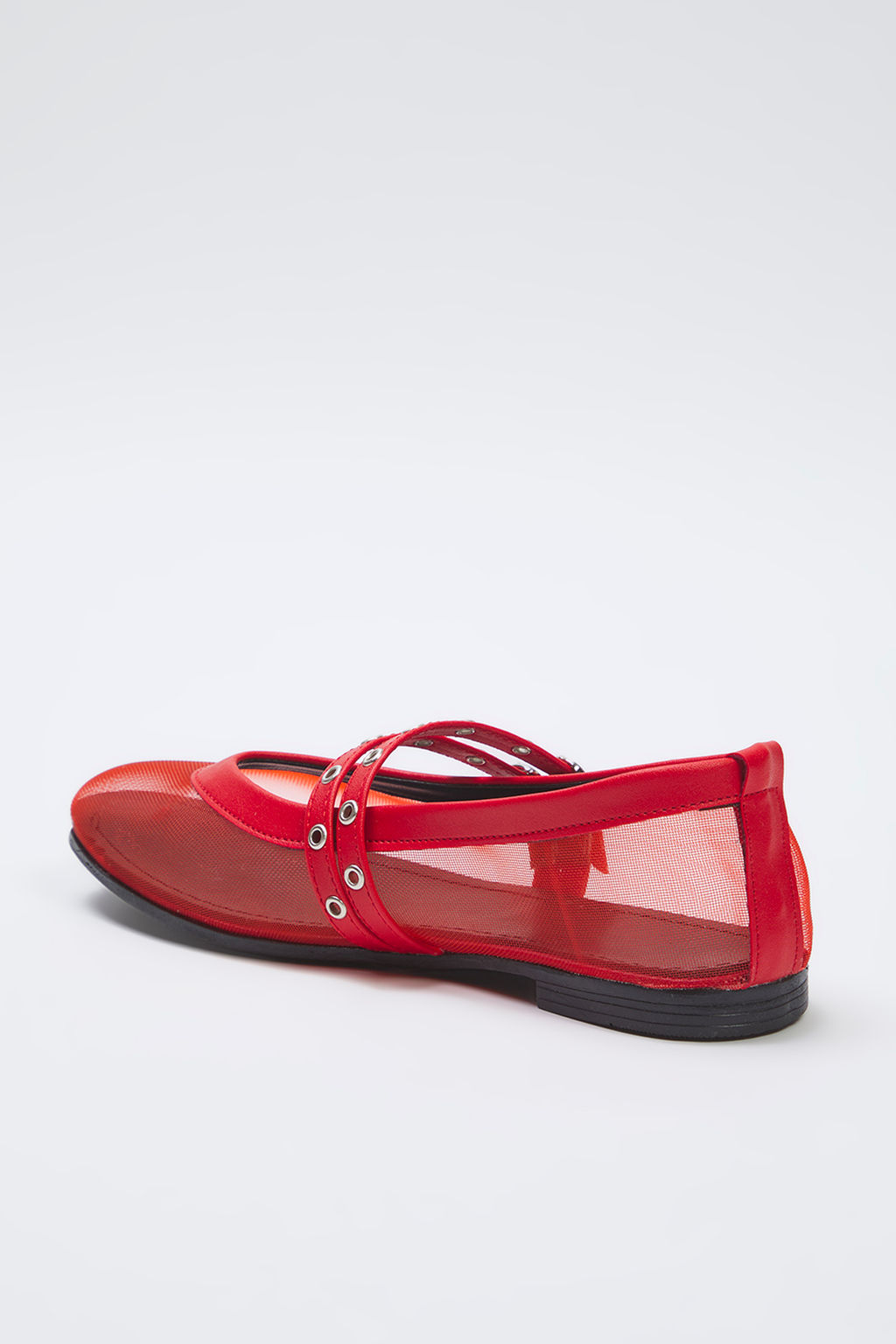 Trendyol Shoes Siyah File Detayl? Kusgozu Kemer Tokal? Mary Jane Kad?n Babet TAKSS25BE00046 - Trendyolmilla фото 7