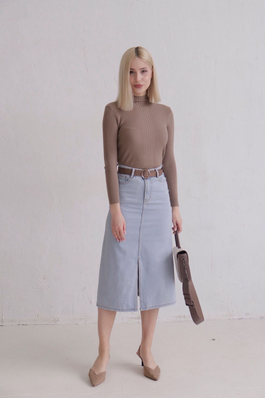 11606 Юбка из денима голубая - Martichelli фото 2