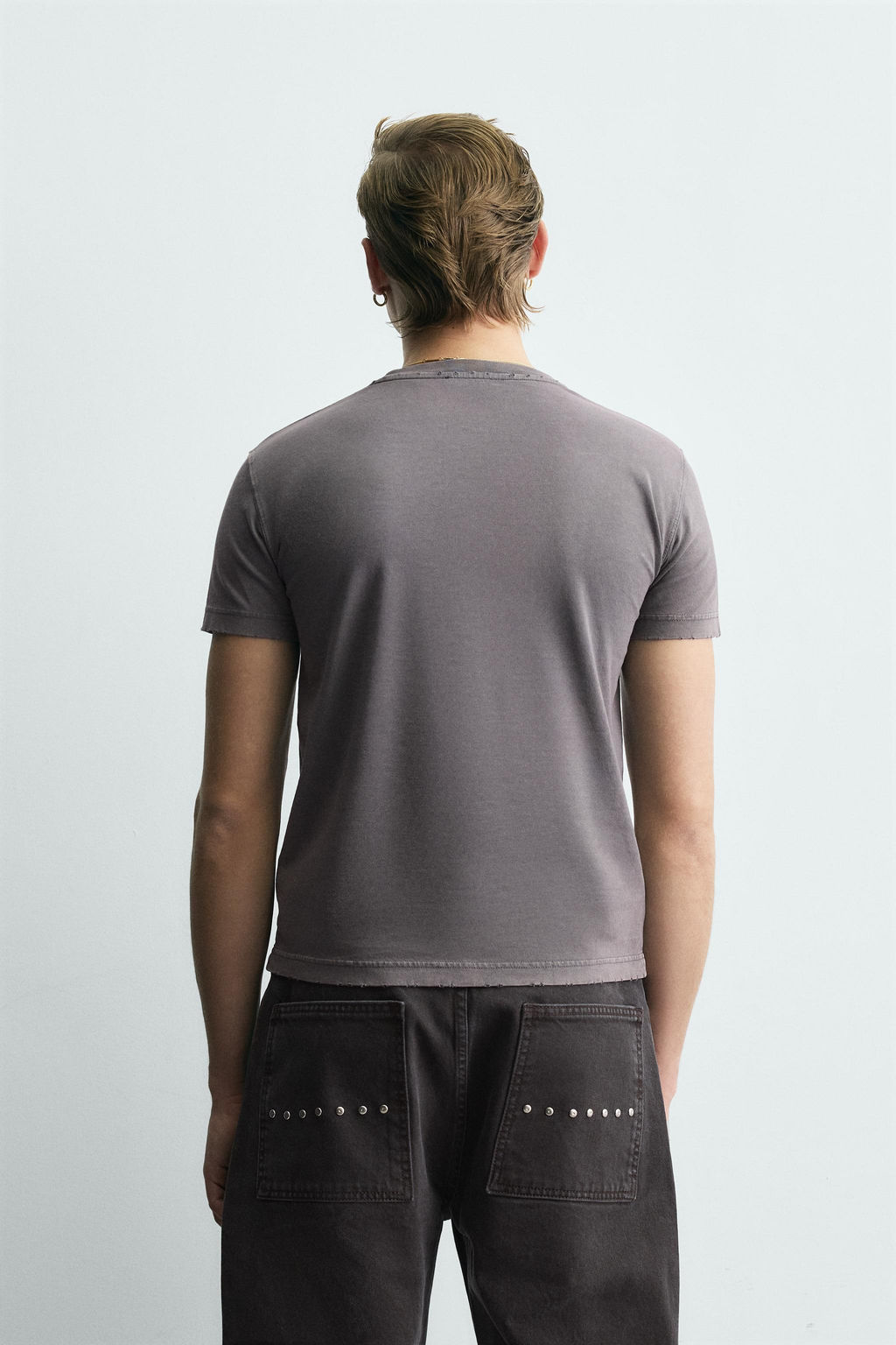 WASHED SLOGAN T-SHIRT - Zara фото 3