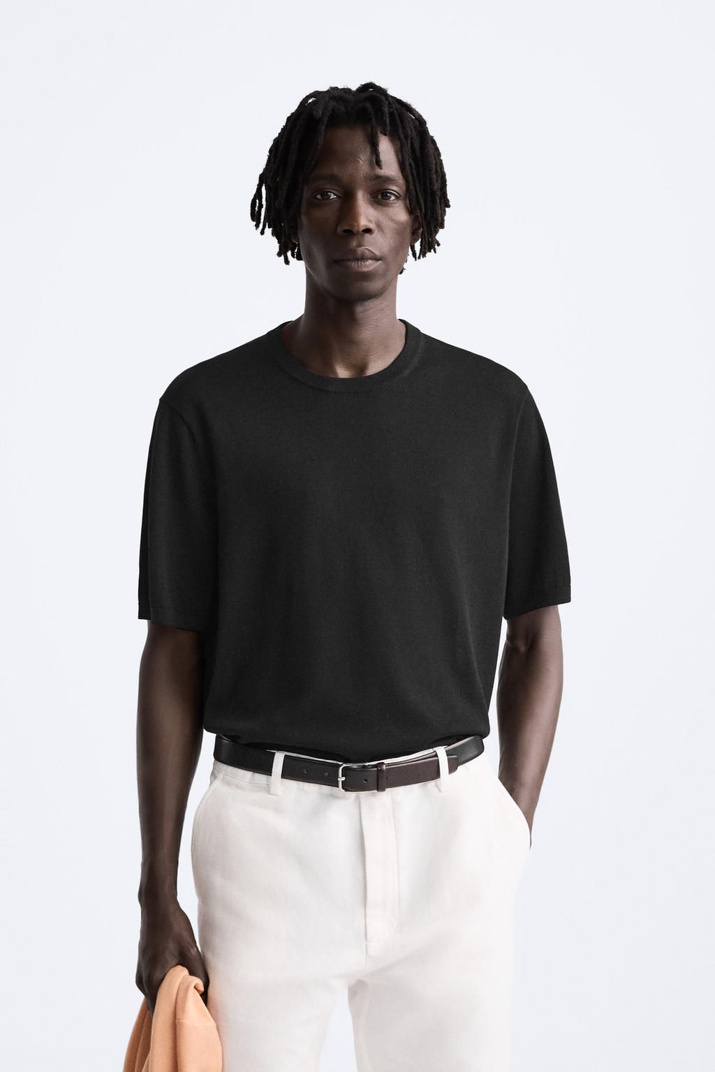 KNIT COTTON - SILK T-SHIRT - Zara фото 10