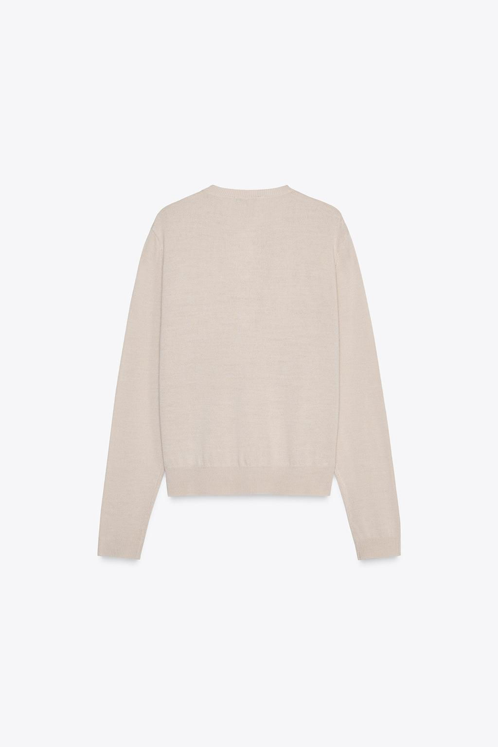 PLAIN KNIT WOOL CARDIGAN - Zara фото 9