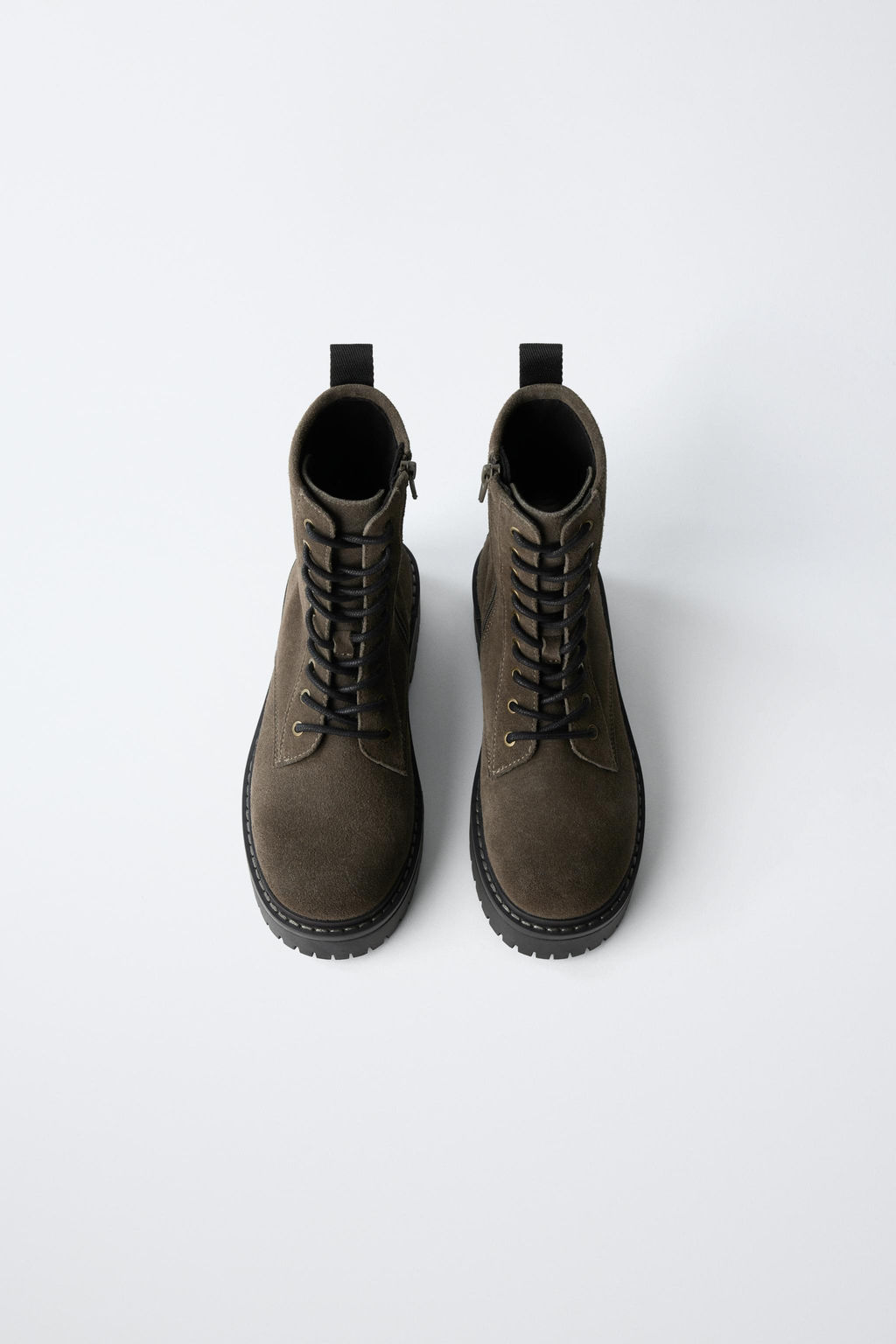 BOTA CORDONES PIEL / Gris - Zara фото 6