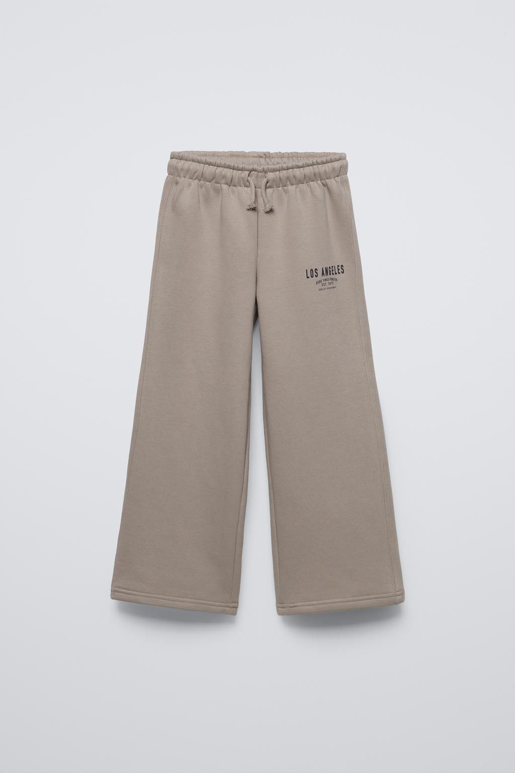 TEXT PRINT WIDE-LEG PLUSH TROUSERS - Zara фото 11