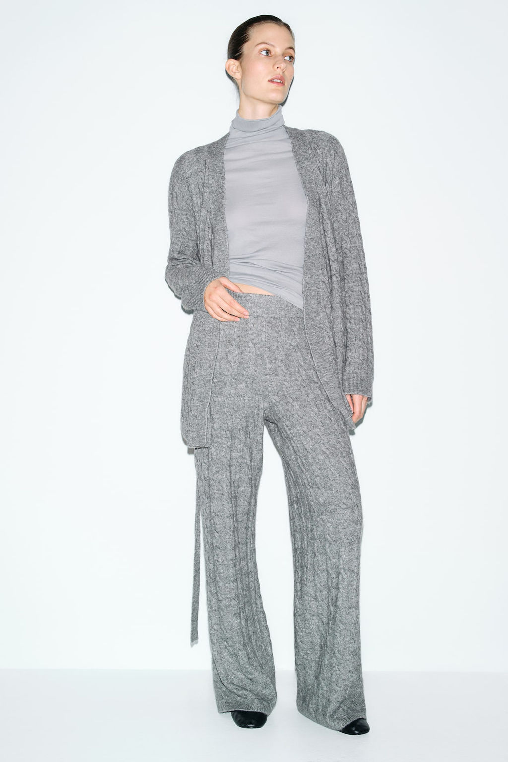 MAMA Pantalon en punto trenzado Before & After - H&m фото 2