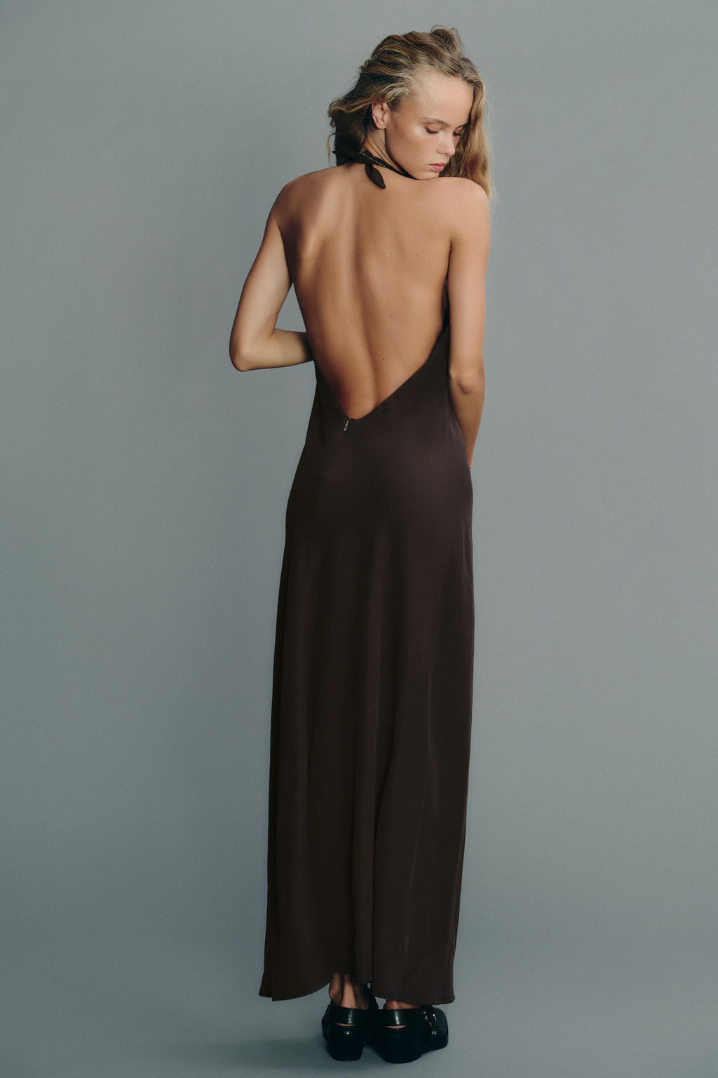 FLOWING HALTER DRESS - Zara фото 13