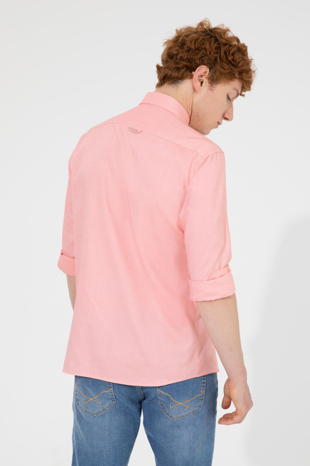 Мужской лосось скидка скидки с длинным рубашкой в корзине - U.s. polo assn фото 11