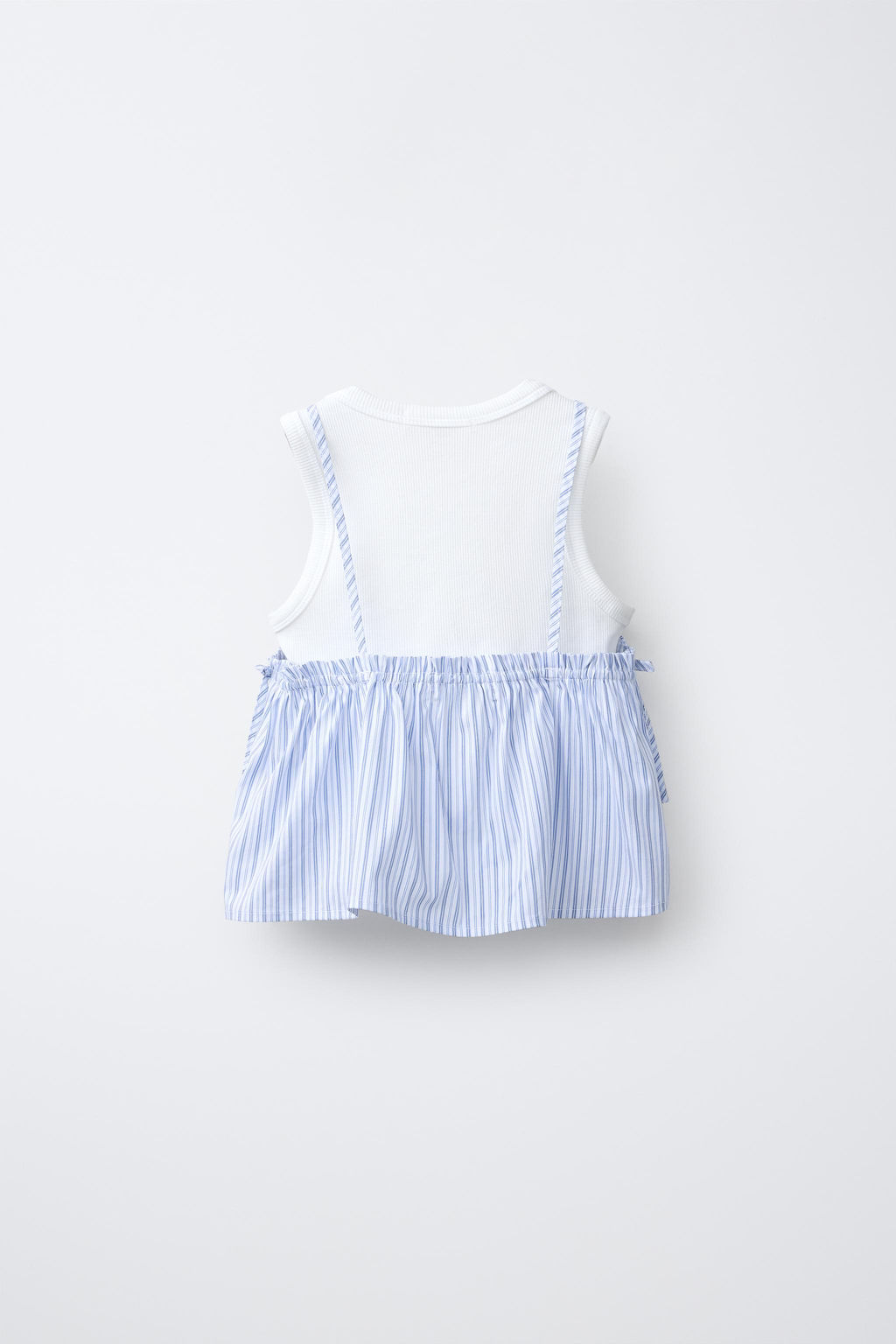 TOP RAYAS CON CAMISETA RIB / Azul - Zara фото 5