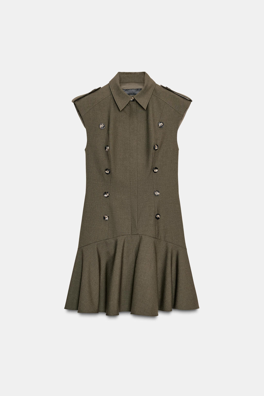 SHORT DRESS WITH SHOULDER PADS AND RUFFLES - Zara фото 7