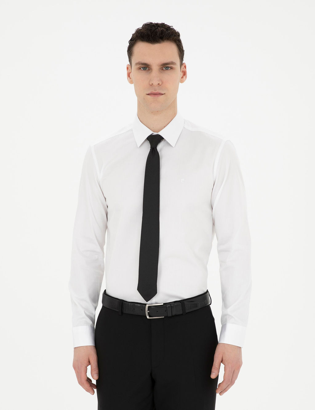 Beyaz Slim Fit Uzun Kollu Basic G_mlek - Pierre cardin фото 8
