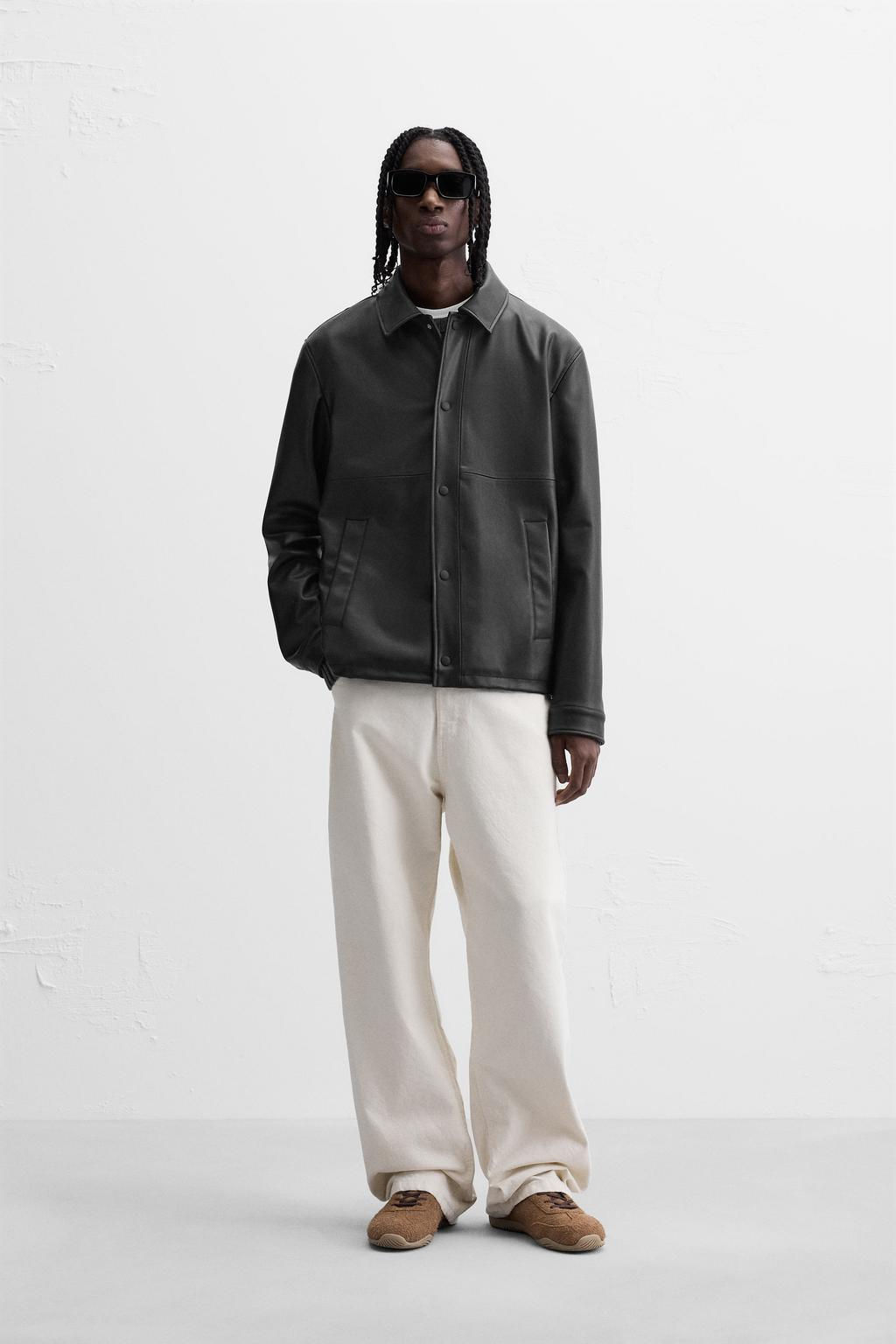 LEATHER EFFECT JACKET - Zara фото 10