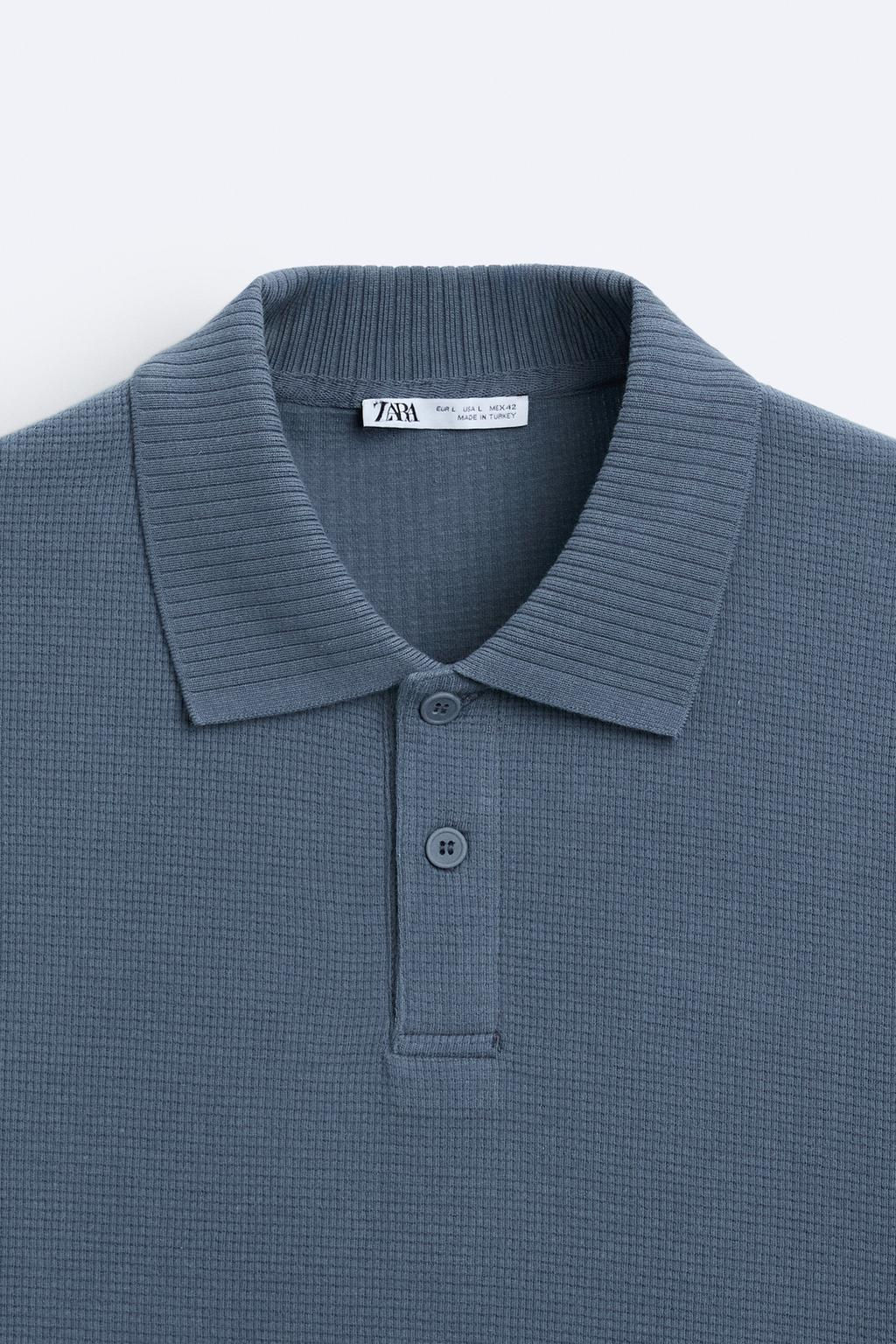 TEXTURED POLO SHIRT - Zara фото 17