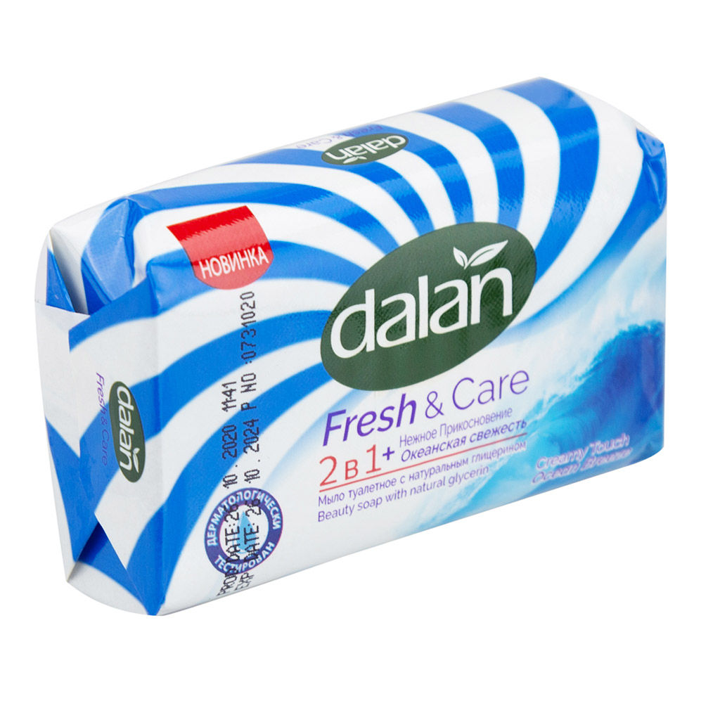 Мыло туалетное твердое Dalan Fresh & Care 90г, Океанский бриз (Турция)  фото 3
