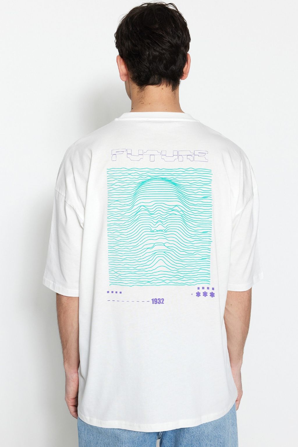 TRENDYOL MAN Antrasit Oversize/Genis Kesim Kabar?k Bask?l? %100 Pamuklu T-Shirt TMNSS23TS00171 - Trendyolmilla фото 12