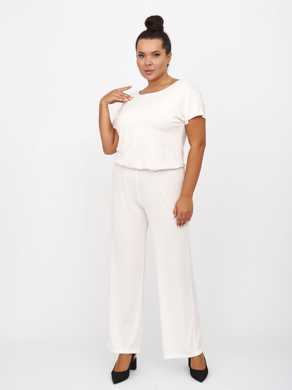 Брюки из холодного трикотажа BB12007WHT02 - Артесса фото 6