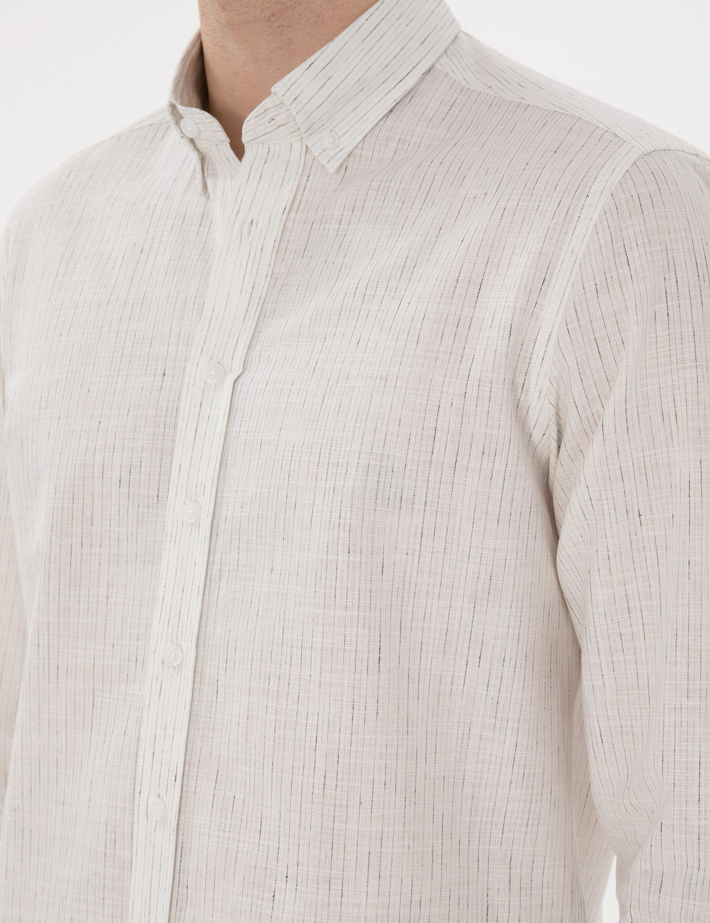Beyaz Regular Fit Uzun Kollu G_mlek - Pierre cardin фото 7