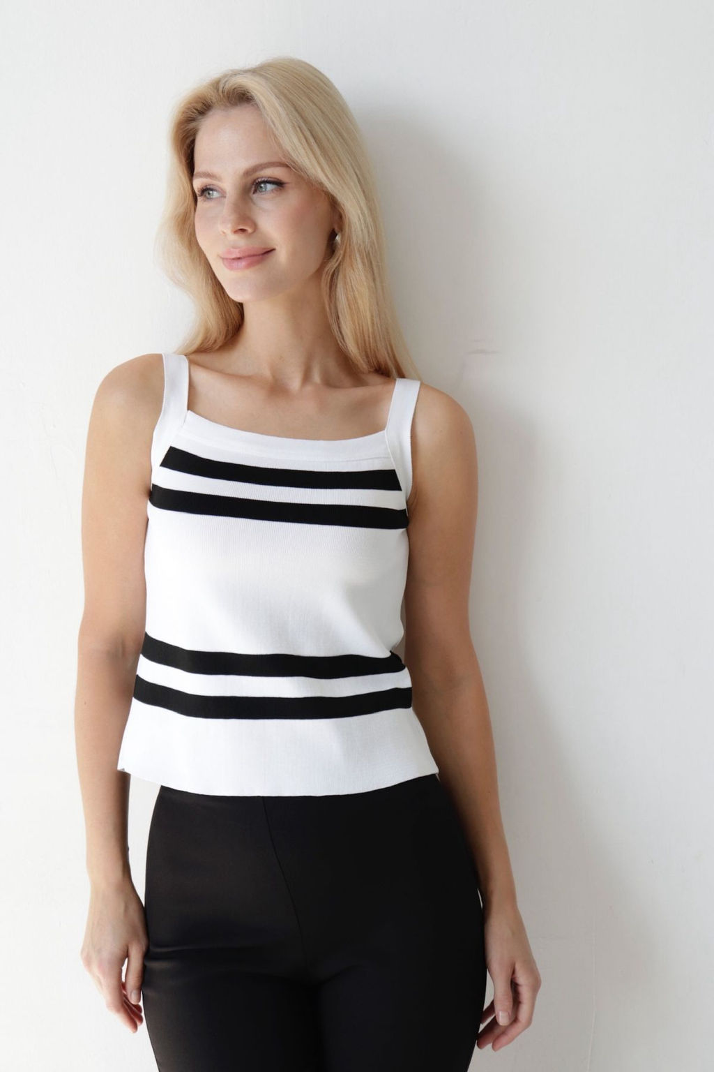 10084 Топ вязаный чёрно-белый - Martichelli фото 5
