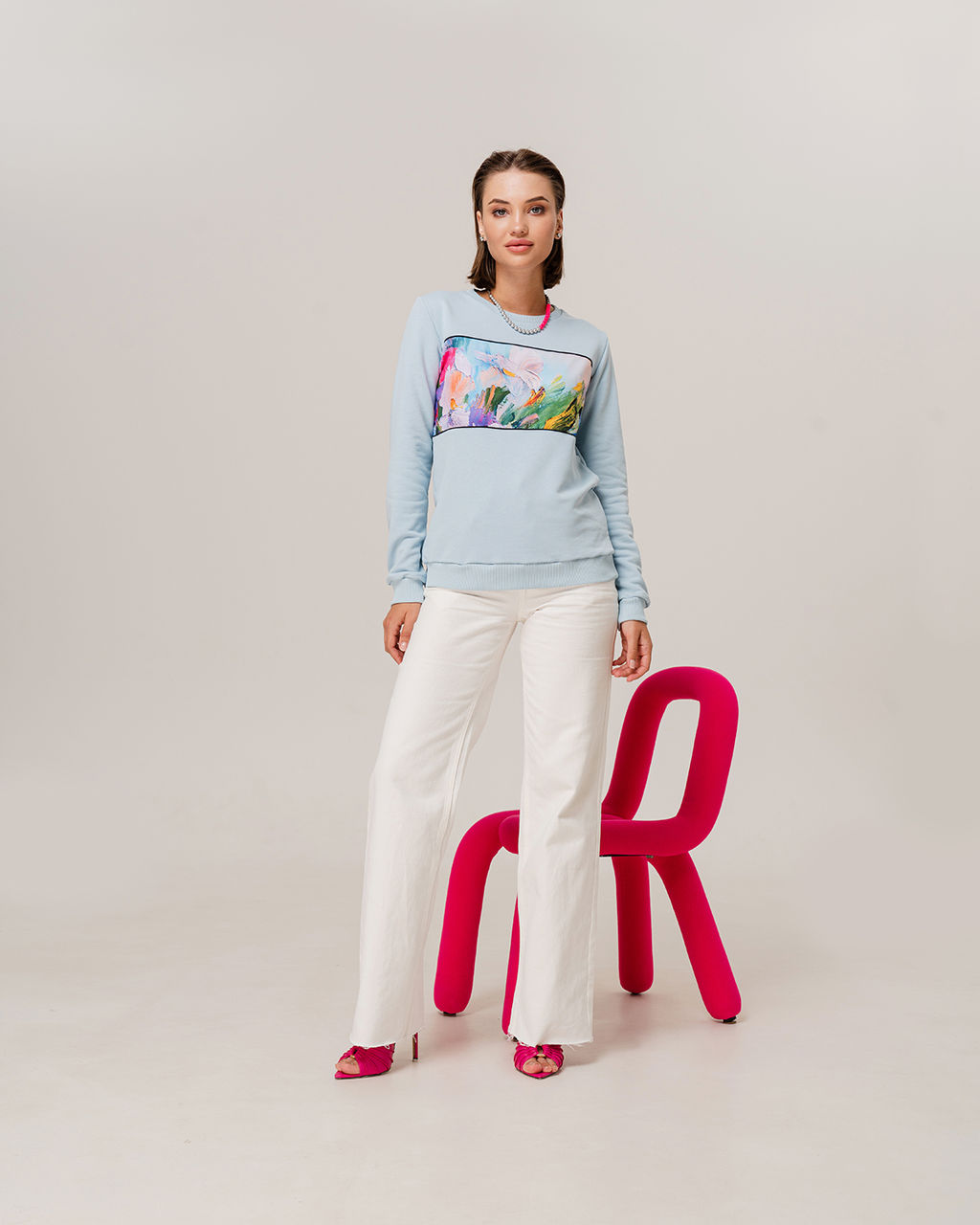 Свитшот с горизонтальной вставкой SPP003 - Sahar art lab фото 9