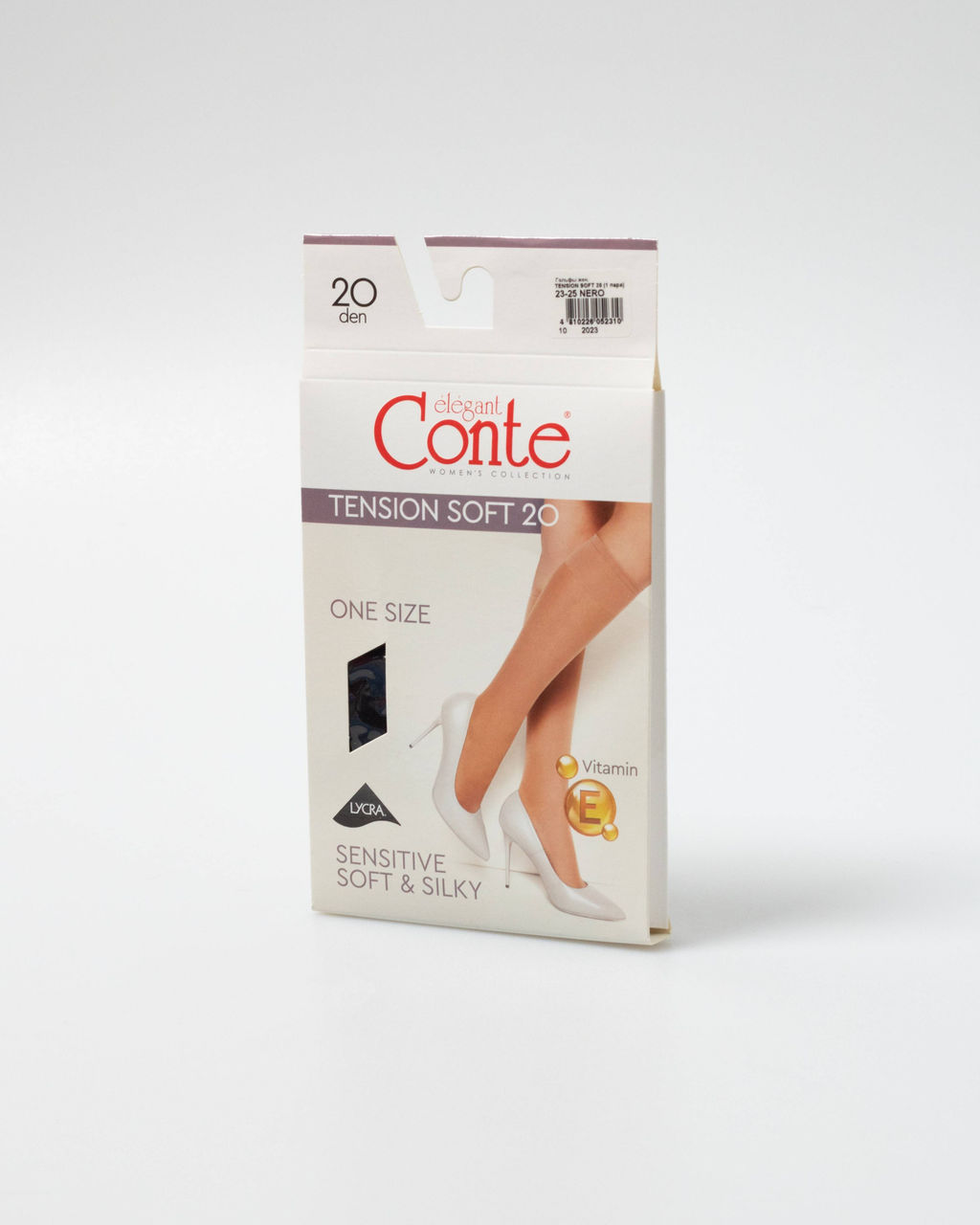 Цена за 2 пары. Носки Удлиненные CONTE TENSION SOFT 20 (1 пара) nero - Conte elegant фото 8