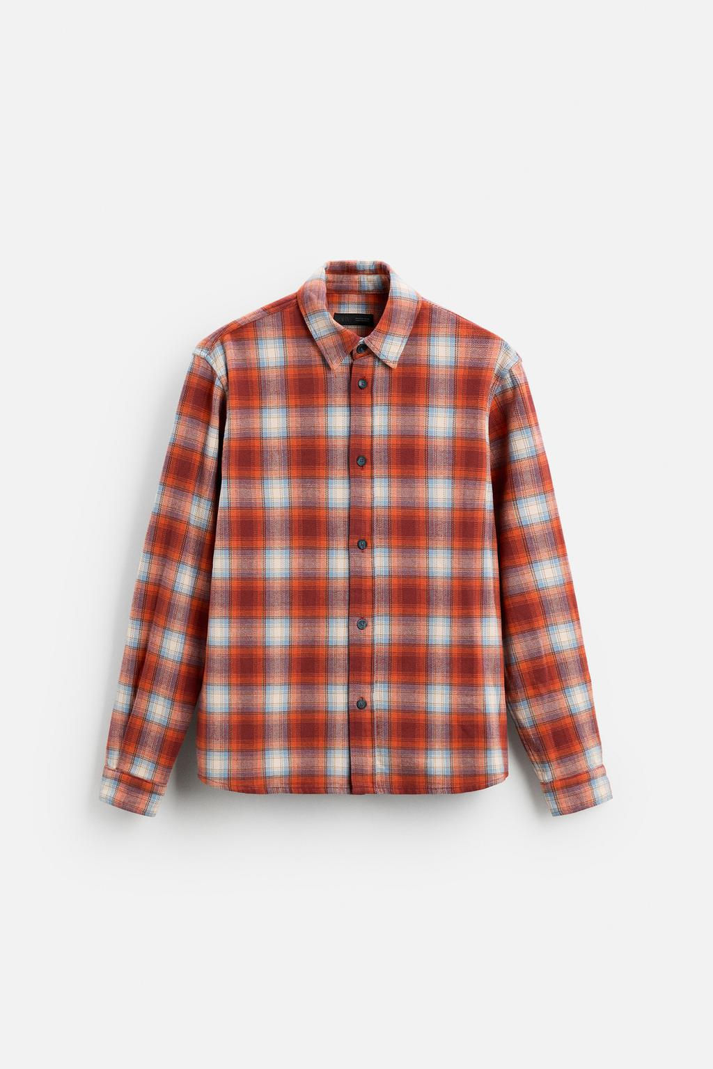 CHECKED FLANNEL SHIRT - Zara фото 6