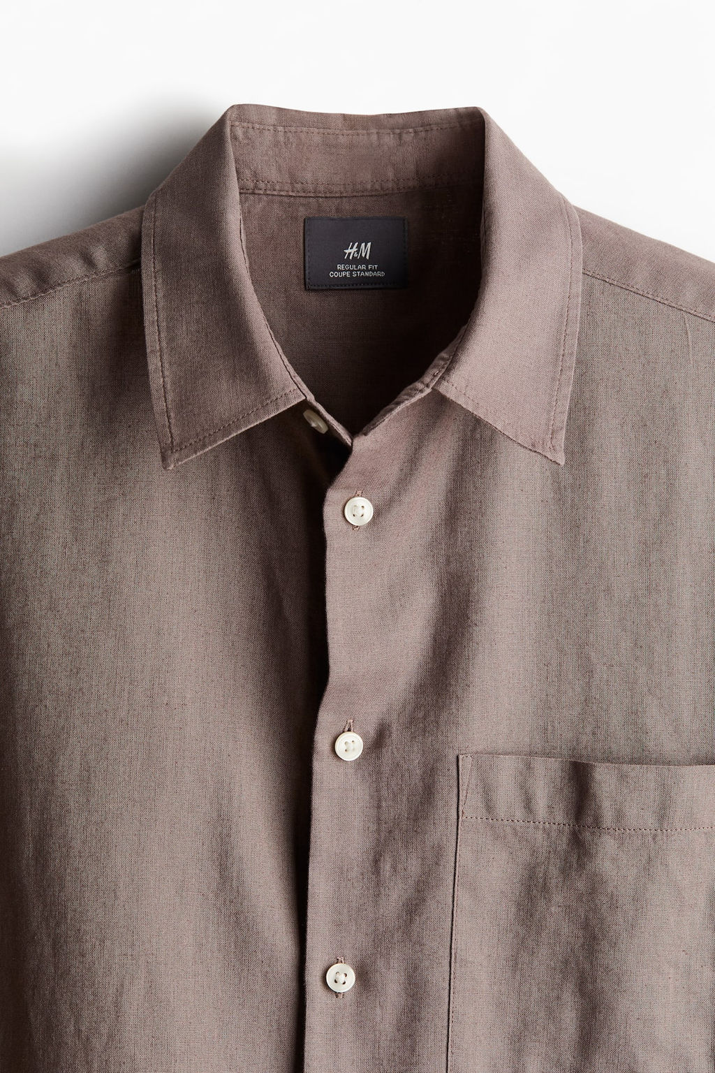 Camisa en mezcla de lino Regular Fit - H&m фото 7