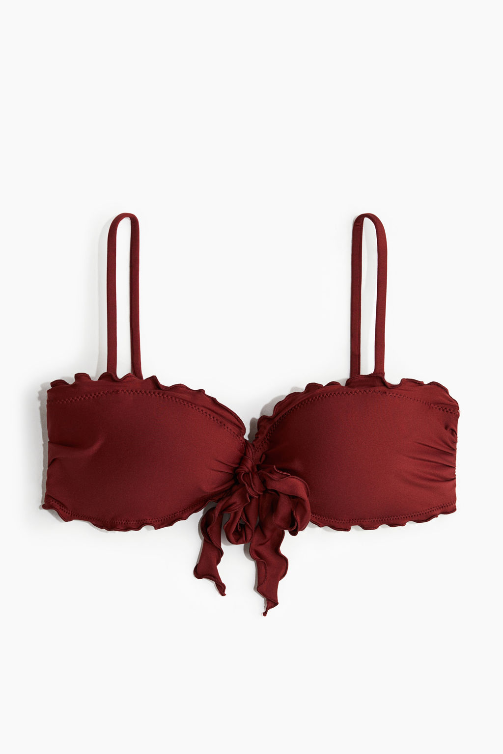 Top de bikini bandeau acolchado