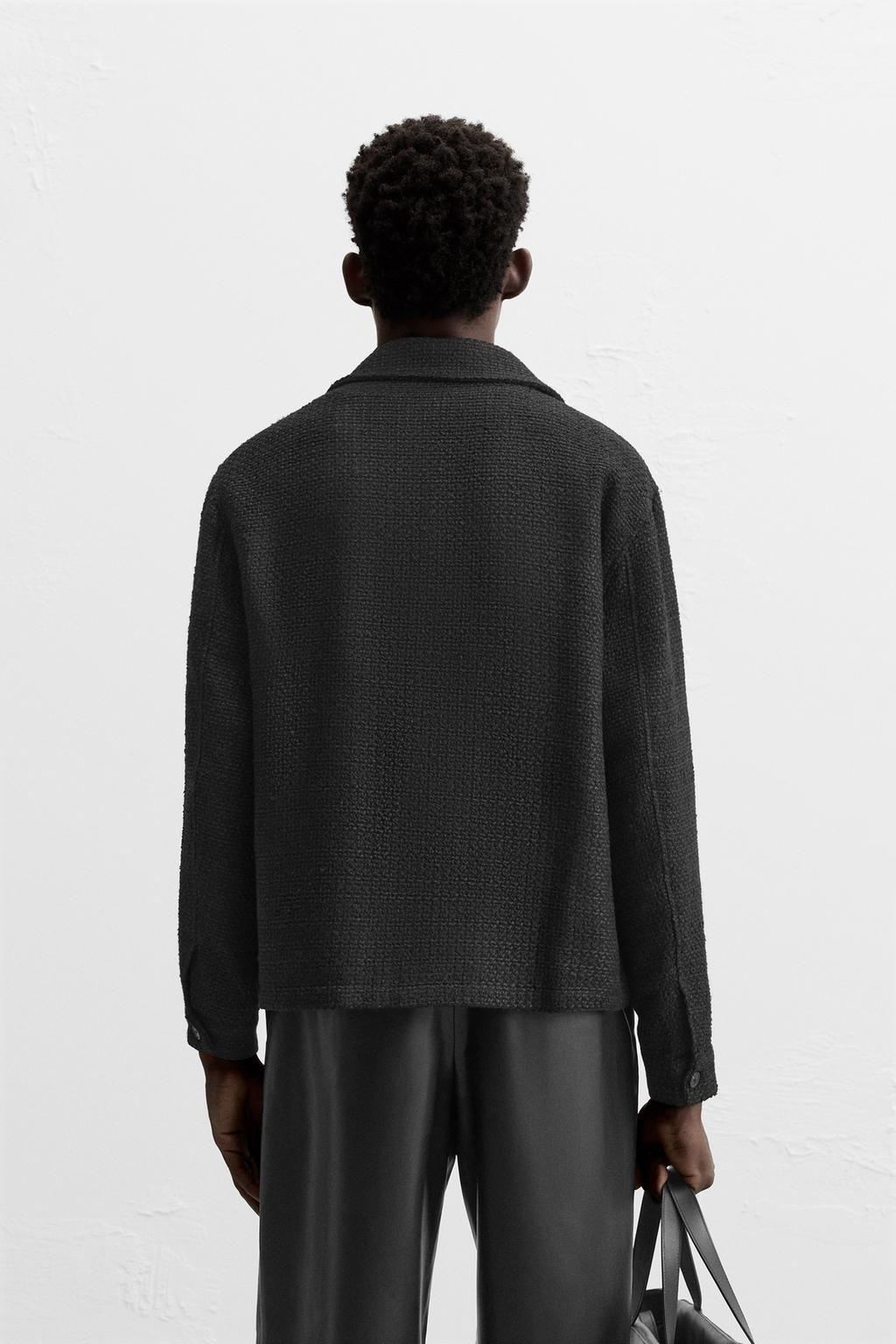 TEXTURED ZIP-UP OVERSHIRT - Zara фото 18