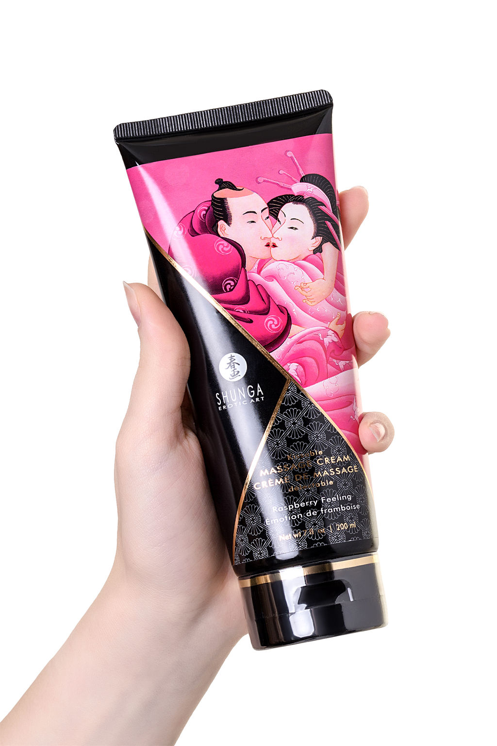 Массажный крем для тела Shunga Малиновое чувство (Raspberry Feeling), съедобный, 200 мл