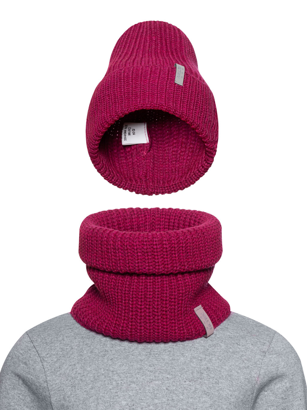 Комплект вязаный малина Ш-118 (56)