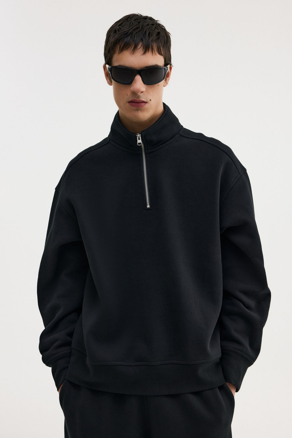 Sudadera con media cremallera Loose Fit - H&m фото 5