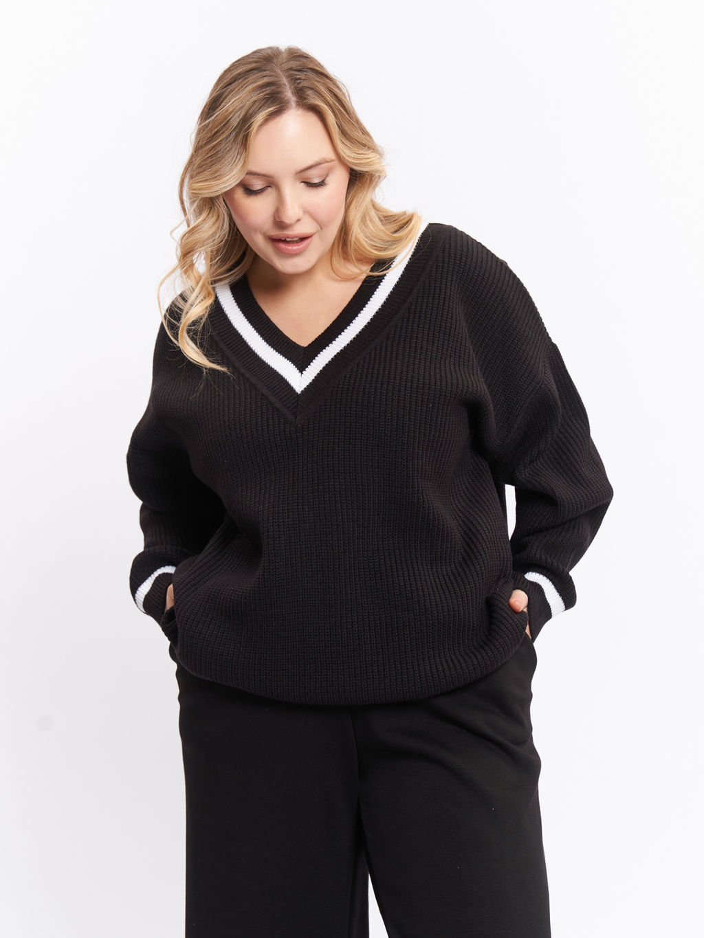 Джемпер вязаный DG39166BLK01 - Артесса фото 9