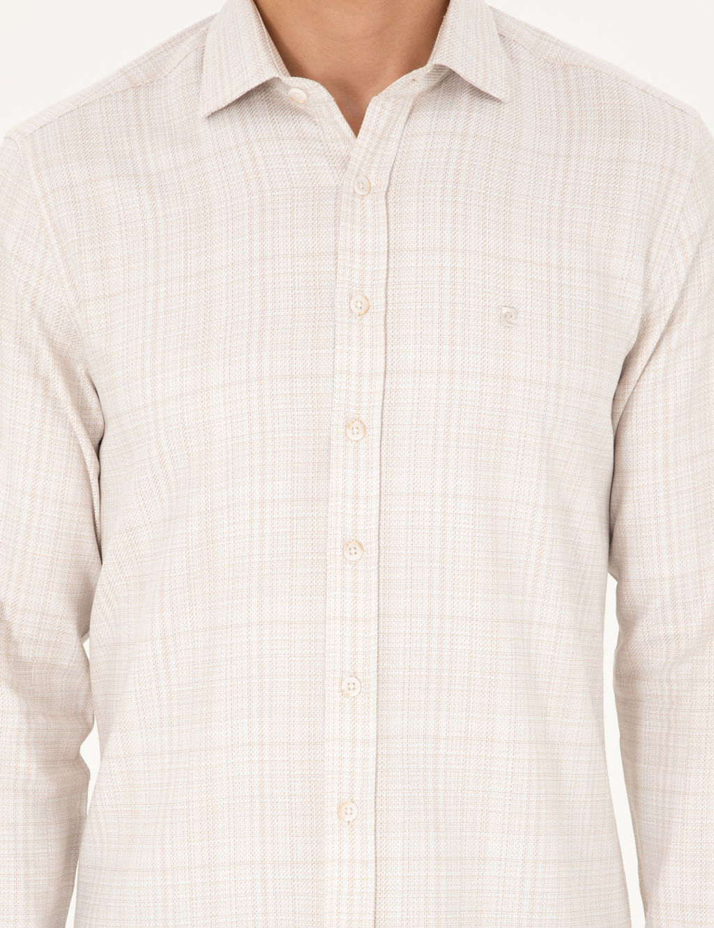 Bej Slim Fit Uzun Kollu G_mlek