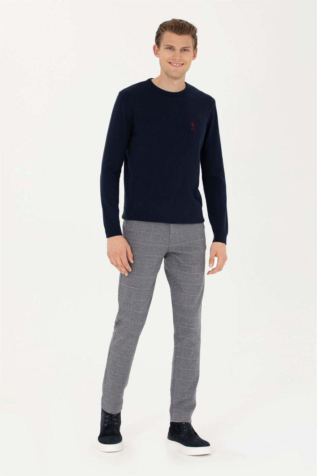 Мужские серые брюки из плотной ткани - U.s. polo assn фото 10