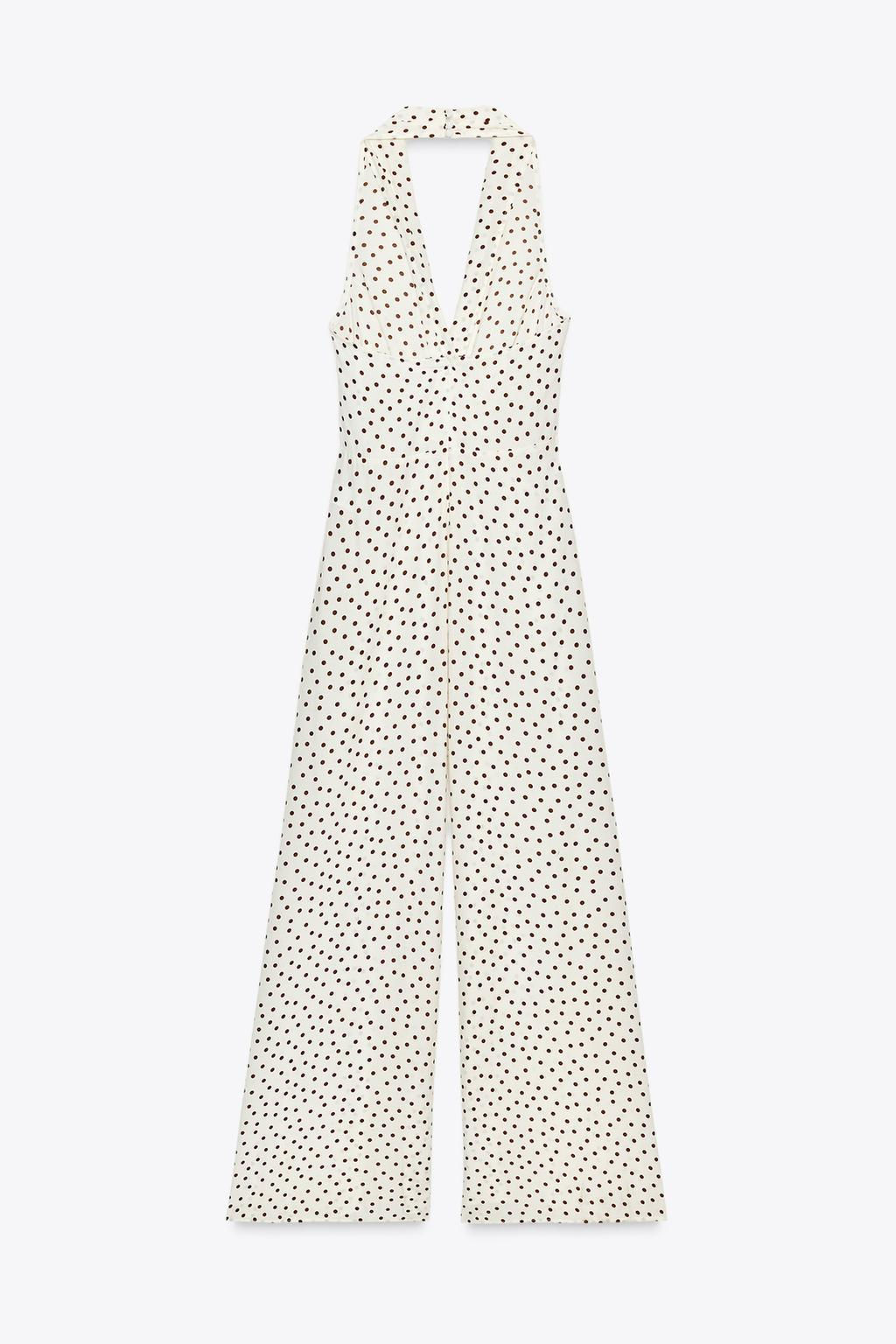 HALTER JUMPSUIT WITH POLKA DOTS - Zara фото 5