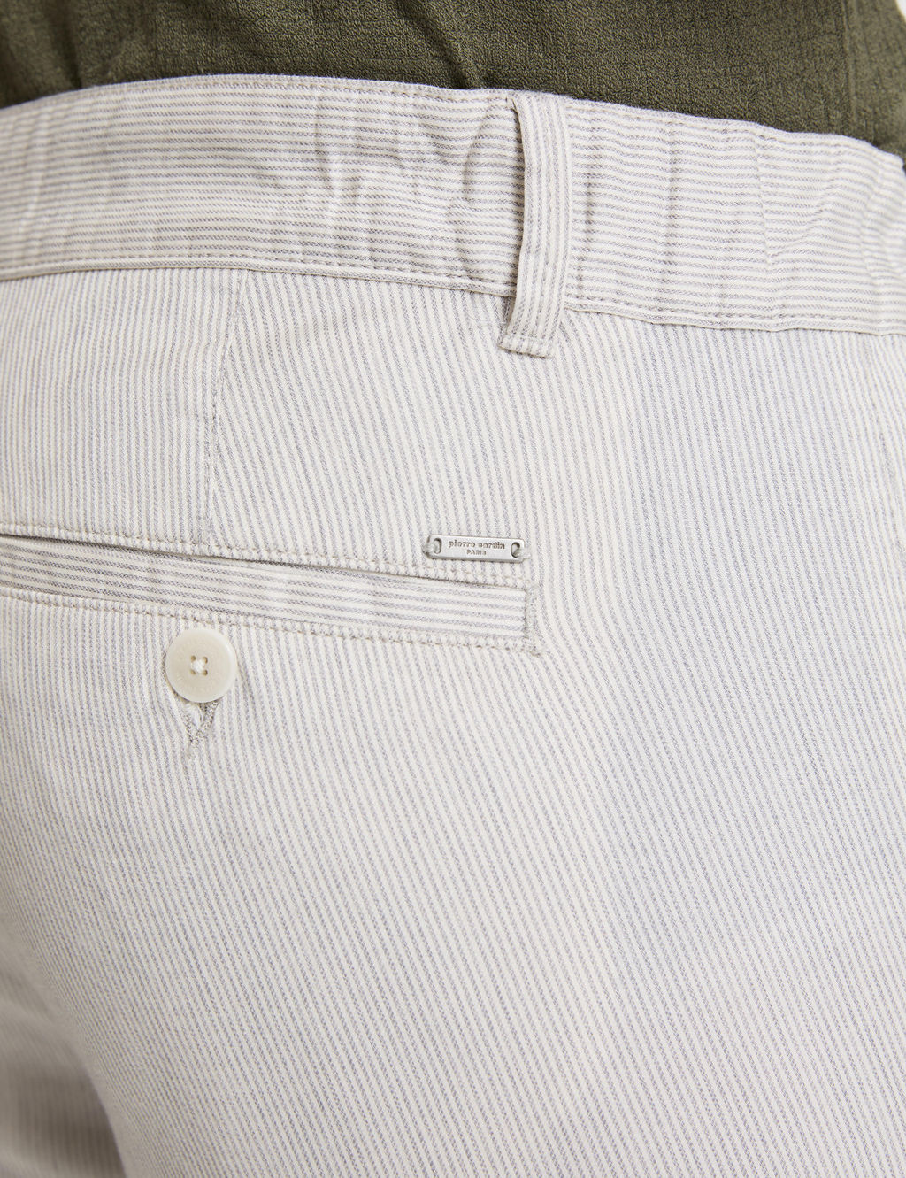 A__k Gri Slim Fit Beli Lastikli Kanvas Pantolon