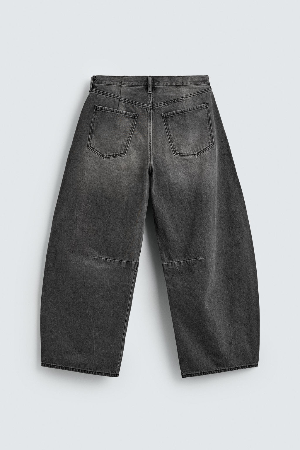 JEANS RELAXED BARREL FIT PINZAS / Gris - Zara фото 9