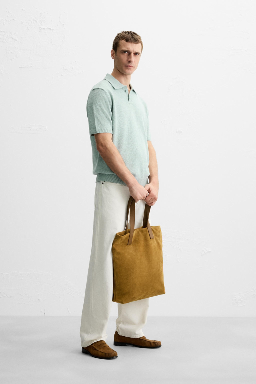 TEXTURED KNIT POLO SHIRT - Zara фото 4