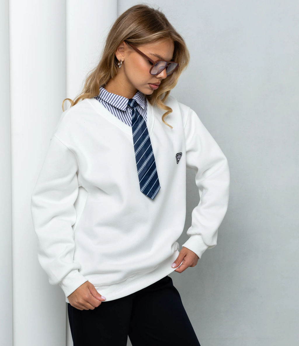 Свитшот #КТ759, белый - Dommod фото 2