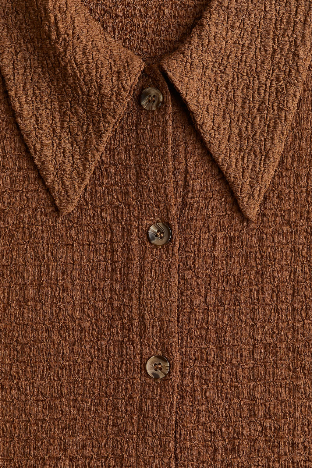 Camisa ajustada con efecto arrugado - H&m фото 6
