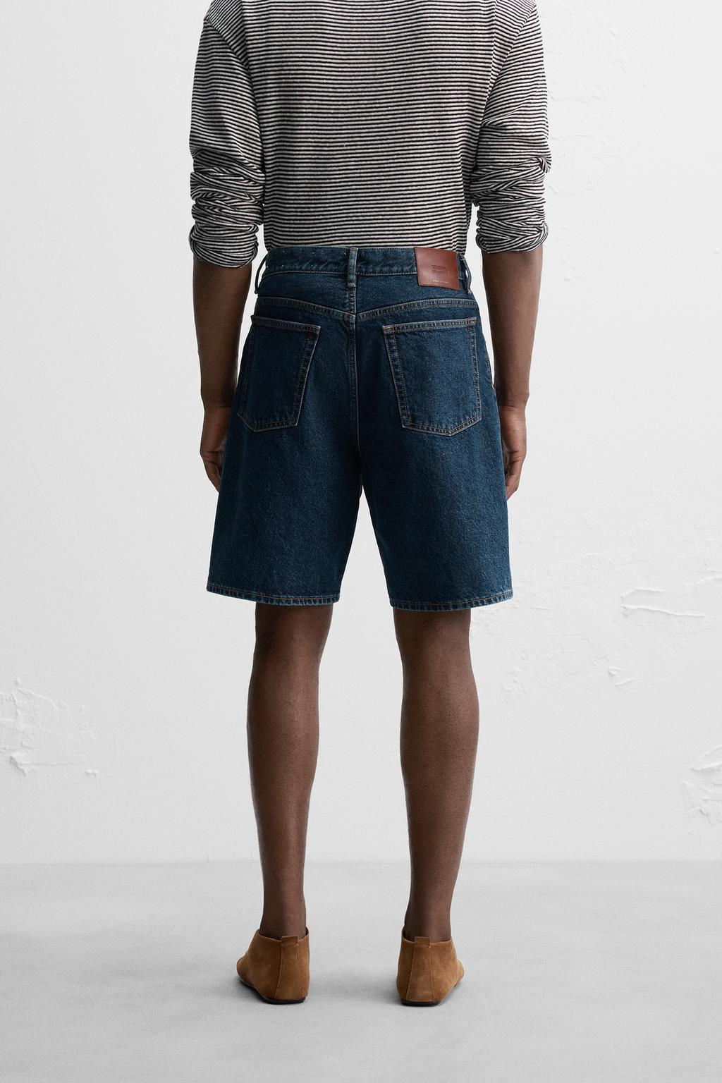 LIMITED EDITION STRAIGHT-LEG DENIM BERMUDA SHORTS - Zara фото 3