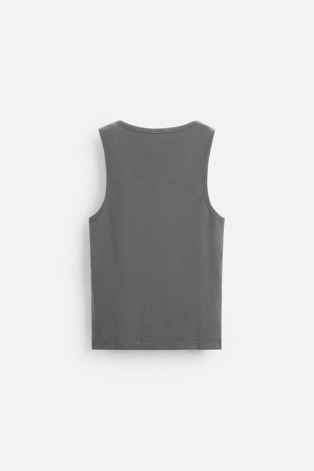 BASIC RIBBED TANK TOP - Zara фото 24