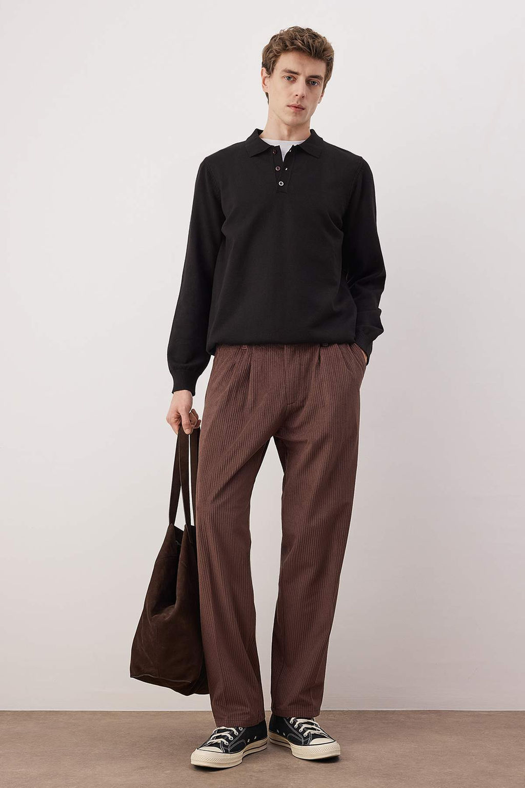 Kahverengi Erkek Baggy Fit Kadife Pantolon TMNAW26PL00022 - Trendyolmilla фото 5