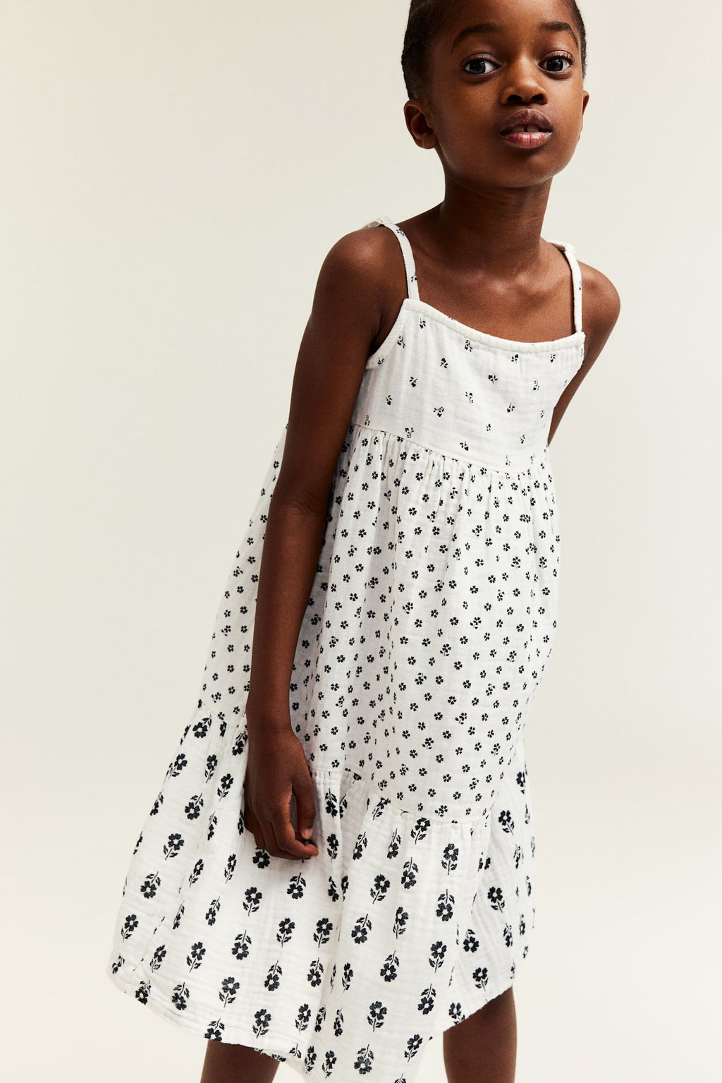 Vestido escalonado de muselina - H&m фото 3