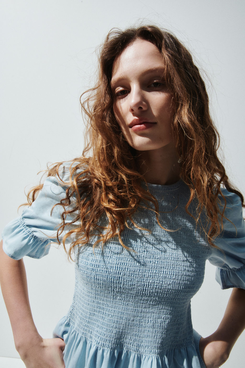 Blusa denim nido de abeja - H&m фото 5