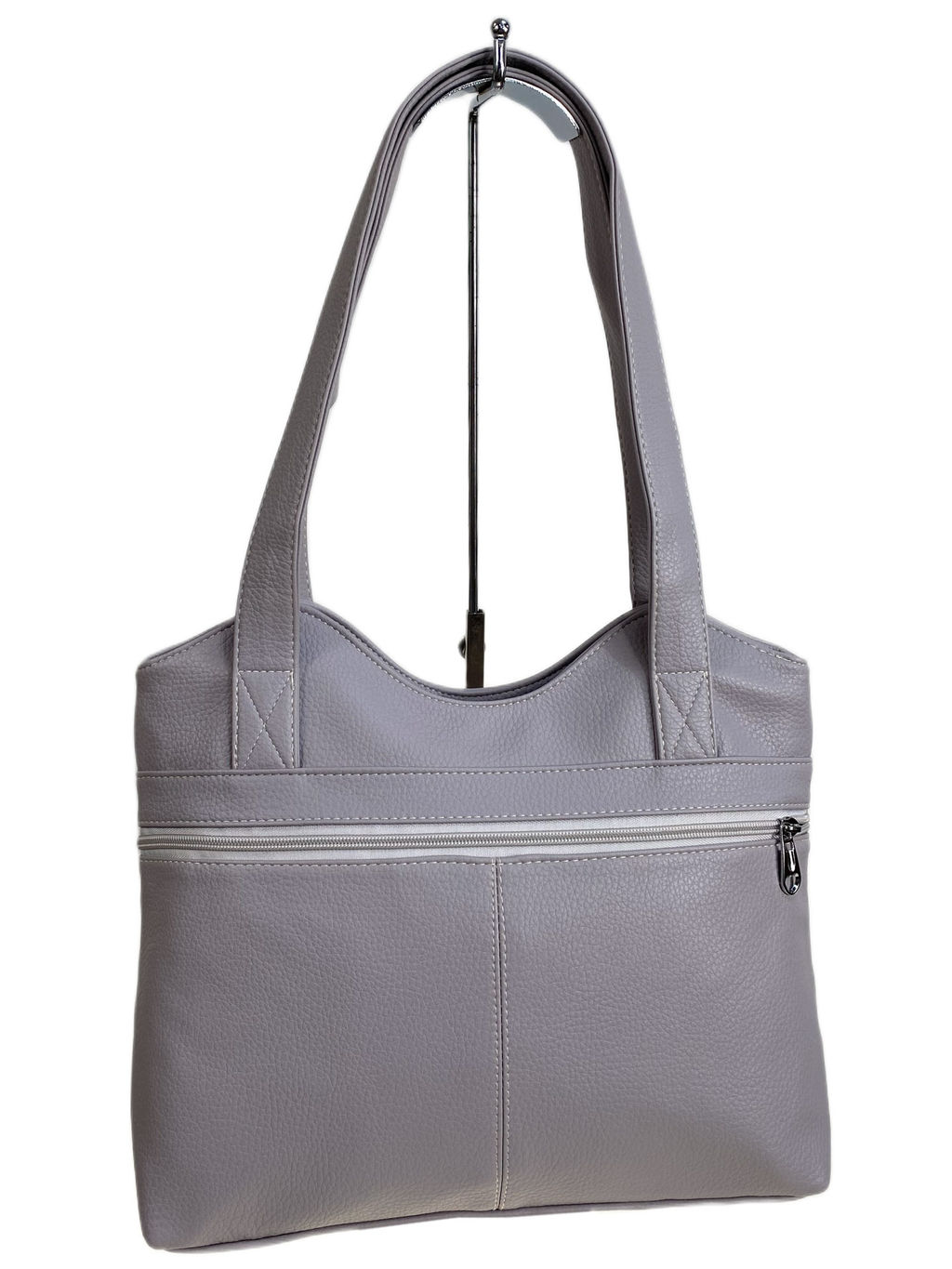 Женская сумка из искусственной кожи, цвет серый