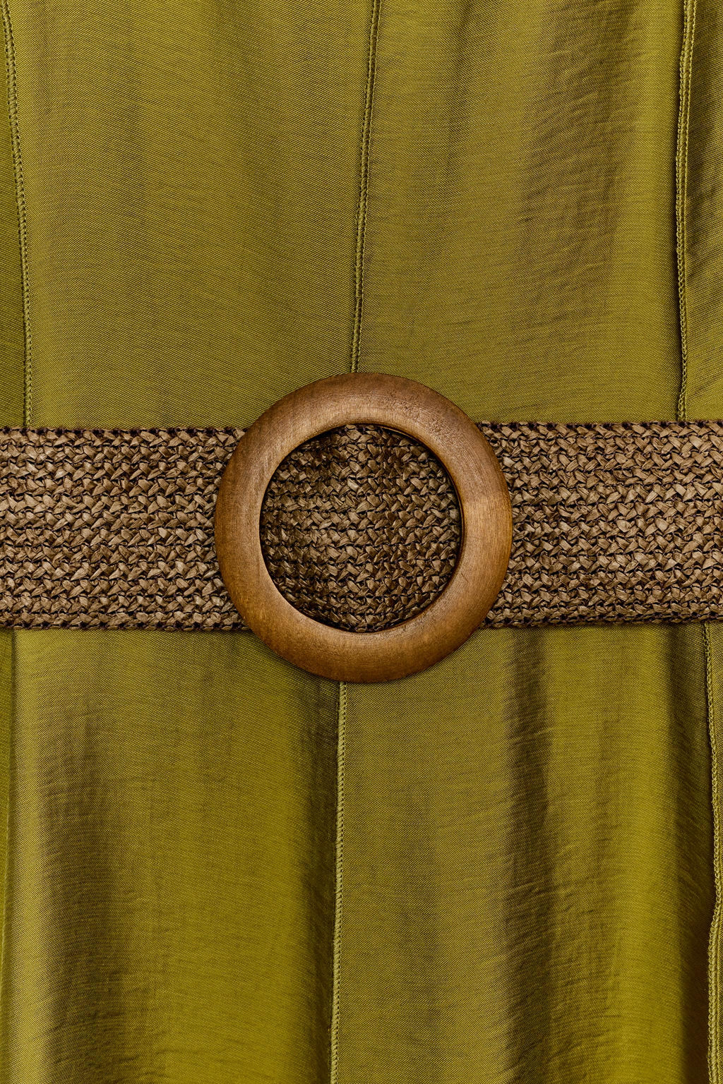 VESTIDO MIDI CINTUR?N / Khaki - Zara фото 11