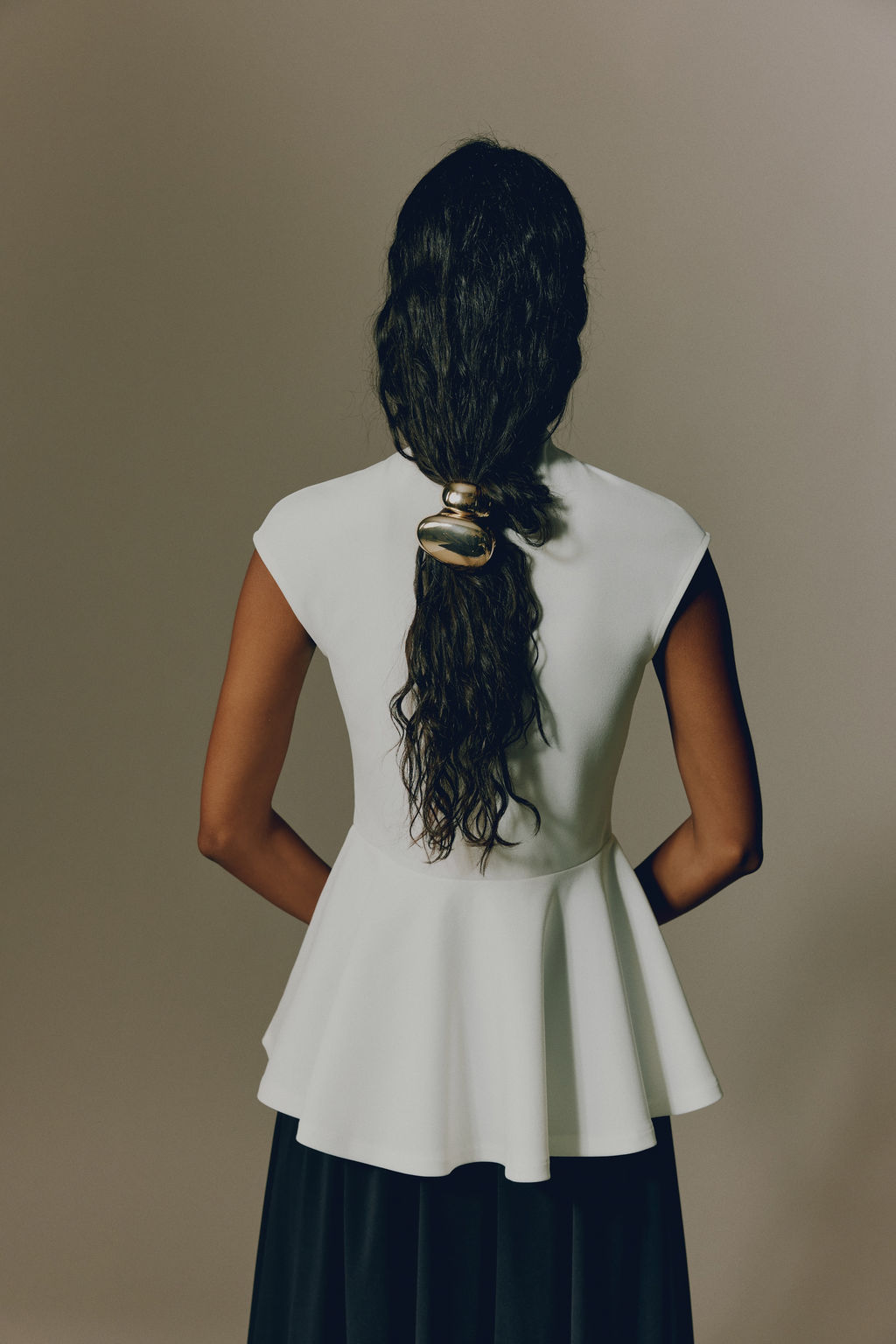 Top en punto roma con peplum - H&m фото 4