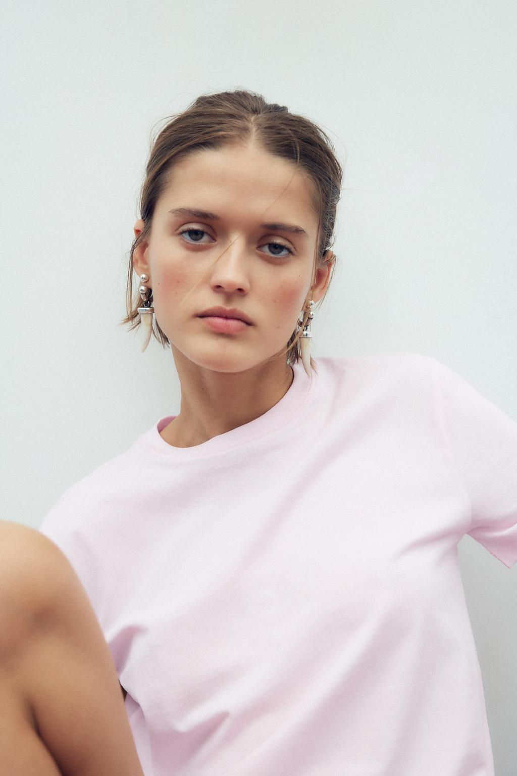 BASIC COTTON T-SHIRT - Zara фото 13